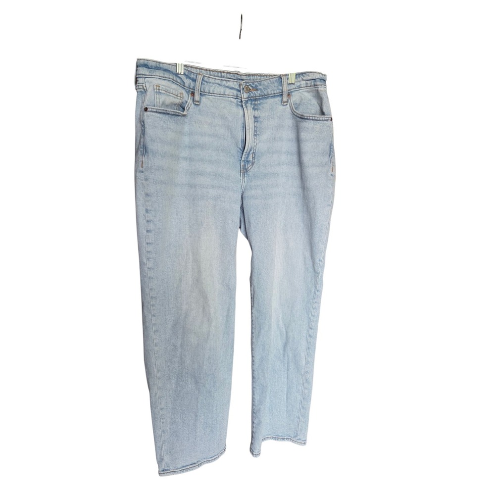 Old Navy High Rise Curvy OG Loose Jeans Light Wash Blue Denim Womens 16 Petite